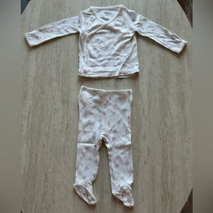 Ralph Lauren Baby Girl Bear Kimono Pajamas Matching Footie Set Size 6M NWOT